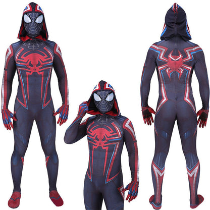 Miles Morales 2099 PS5 Spiderman Jumpsuits Costume Adult Bodysuit