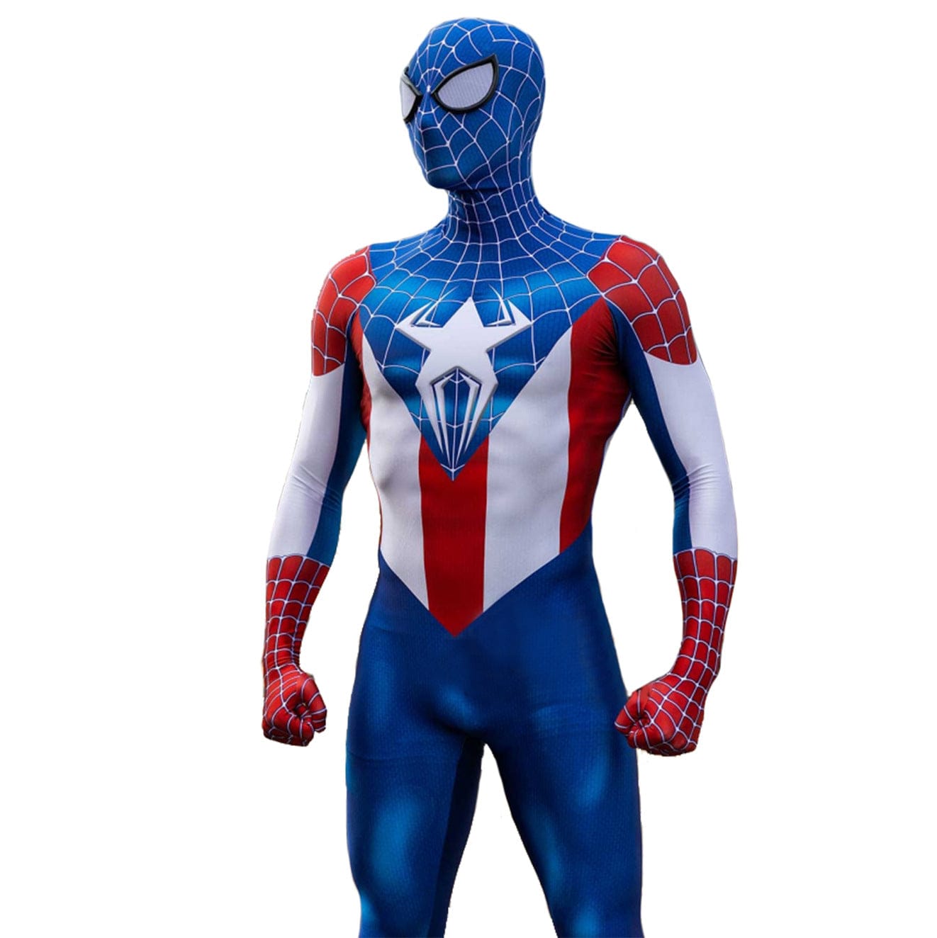 Crazy Franky Captain America Spiderman Jumpsuits Adult Halloween Bodysuit