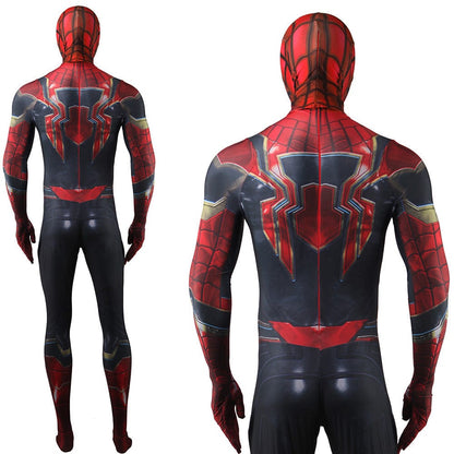 Iron Spiderman Jumpsuits Cosplay Costume Adult Halloween Bodysuit