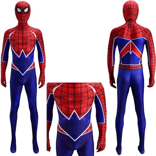 Spider Man PS4 Spider Punk Suit Jumpsuits Cosplay Costume Adult Bodysuit