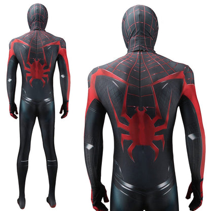 Spiderman ps5 2 Miles Morales Jumpsuit Costume Adult Halloween Bodysuit