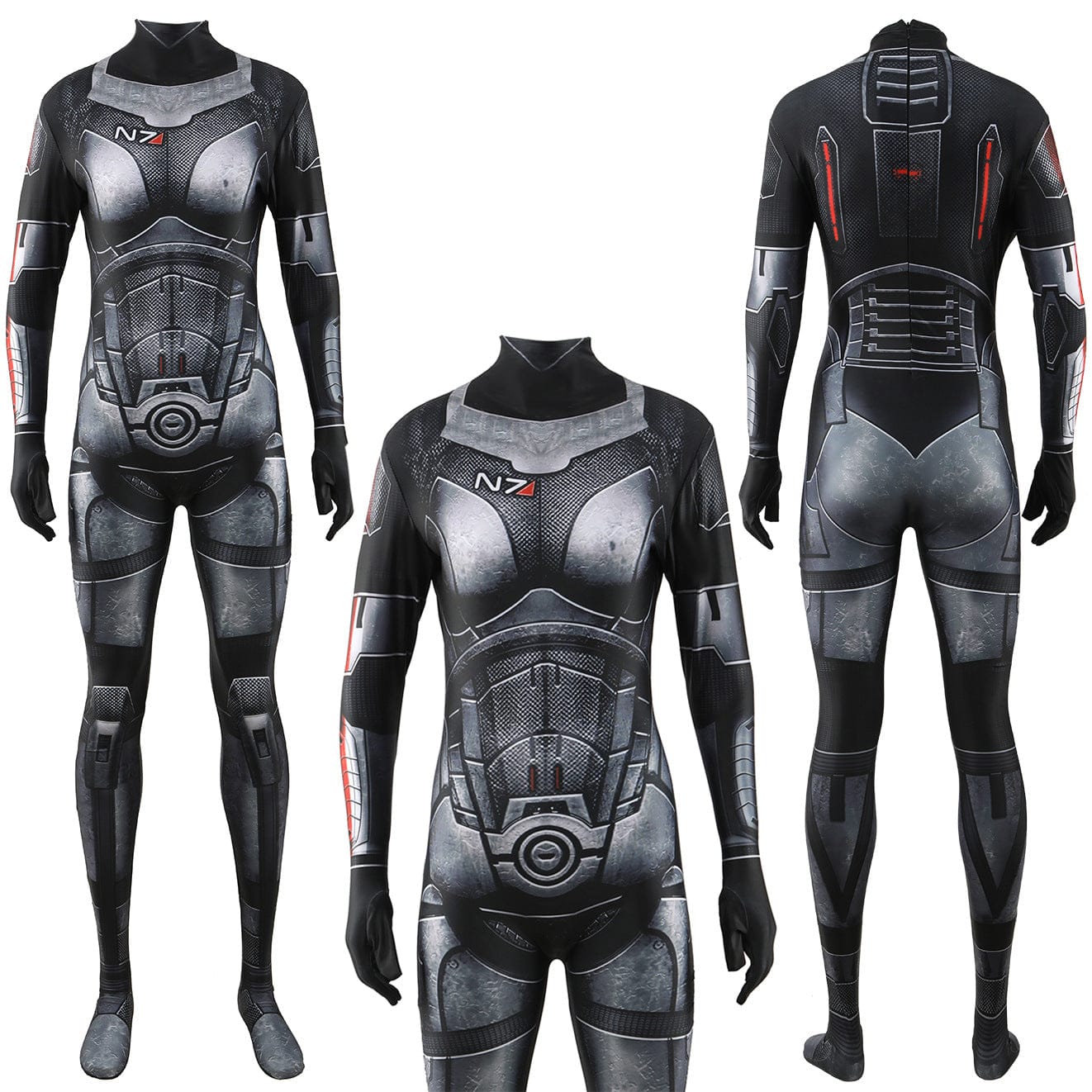 FemShep Shepard N7 Armor Jumpsuits Cosplay Costume Adult Bodysuit