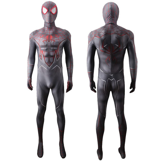 Miles Morales Bodega Cat Suit Spider-man Grey Jumpsuits Adult Costume