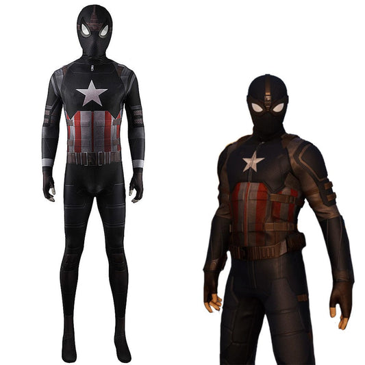 Captain America Stealth Spiderman Far From Home Adult Jumpsuits Costume
