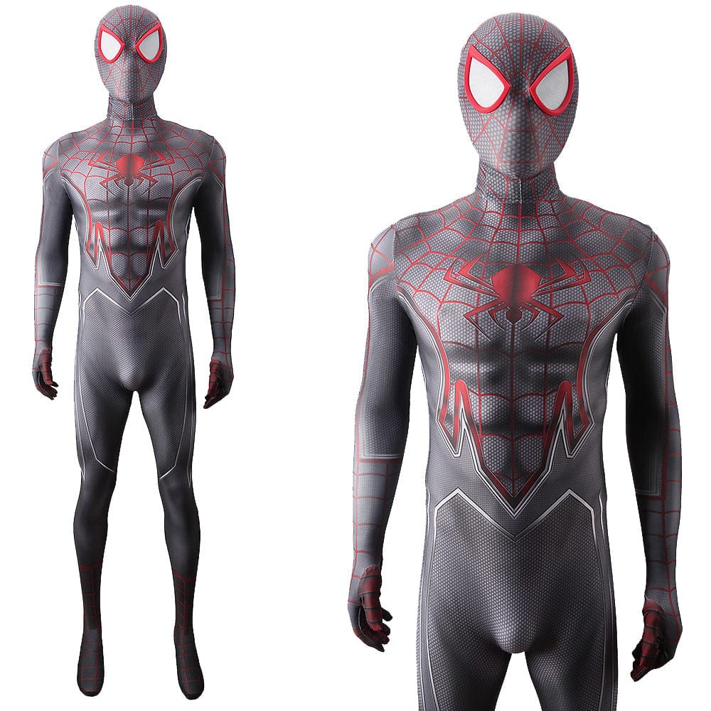 Miles Morales Bodega Cat Suit Spider-man Grey Jumpsuits Adult Costume