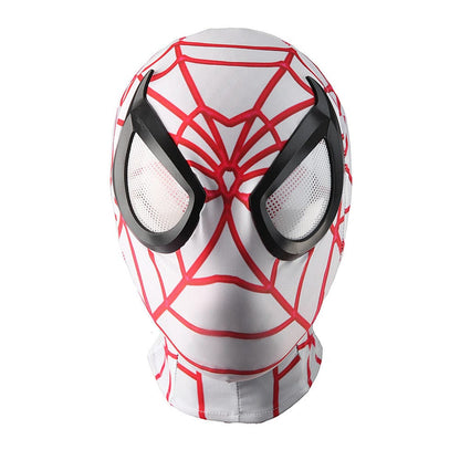 Comic White Spiderman Jumpsuits Costume Adult Halloween Bodysuit