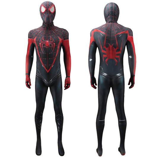 Spiderman ps5 2 Miles Morales Jumpsuit Costume Adult Halloween Bodysuit