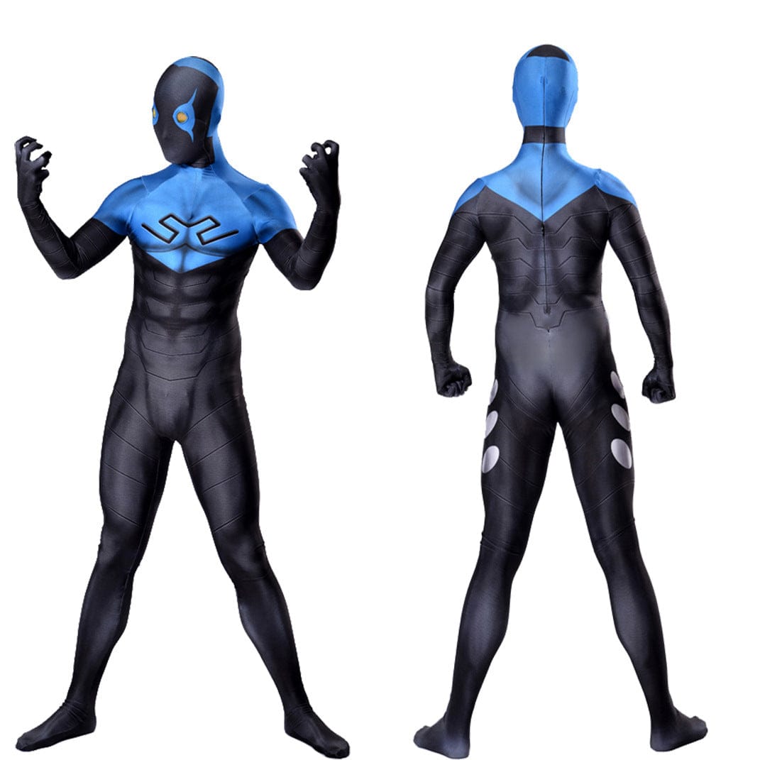 Blue Beetle Jaime Reyes Jumpsuits Costume Adult Halloween Bodysuit