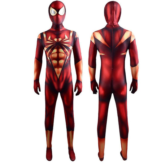 Golden Iron Spider-Man Jumpsuits Cosplay Costume Adult Bodysuit