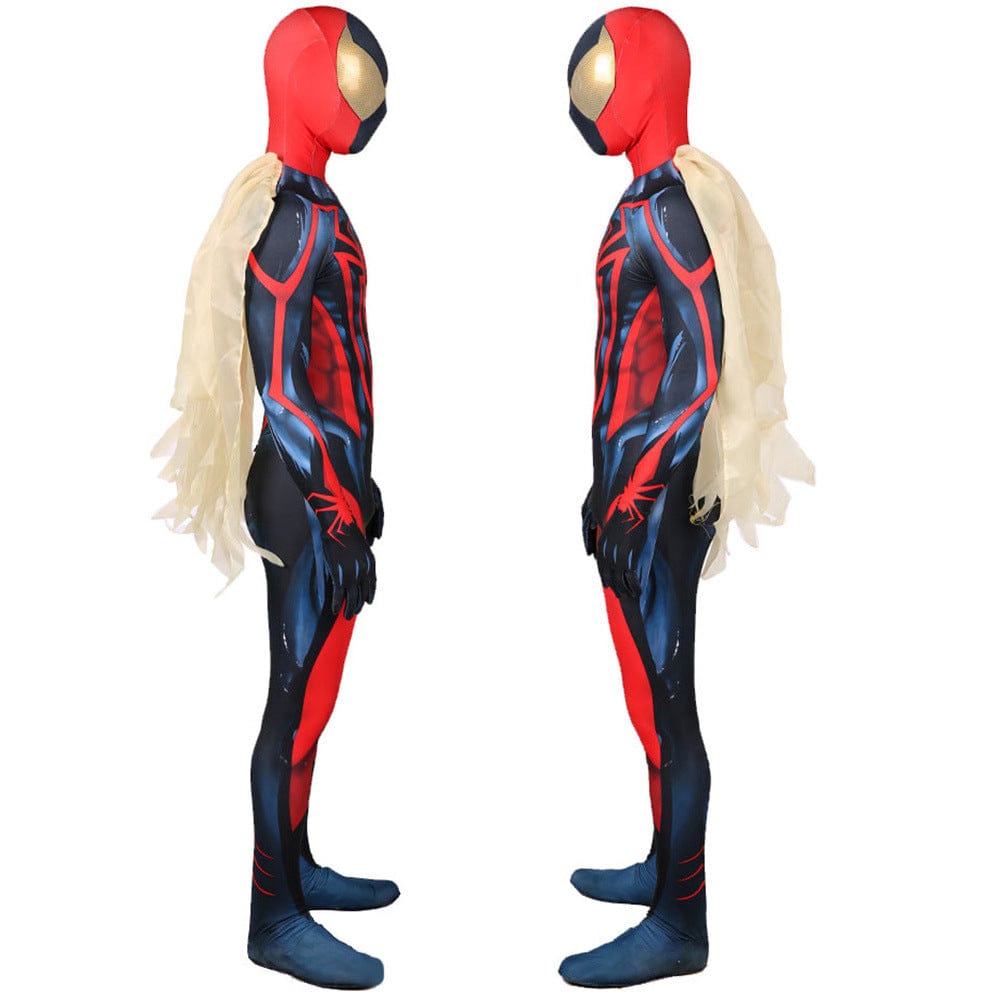 Unlimited Spider Man Jumpsuits with Cloak Costume Adult Bodysuit