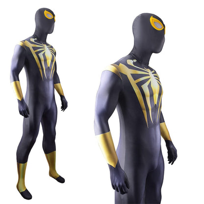 Gold Aaron Davis Iron Spider-man Jumpsuits Costume Adult Bodysuit