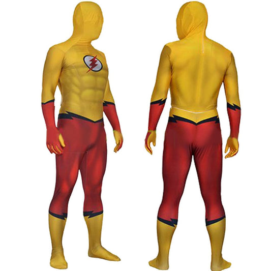The Flash Muscle Jumpsuits Cosplay Costume Adult Halloween Bodysuit