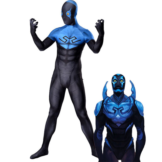 Blue Beetle Jaime Reyes Jumpsuits Costume Adult Halloween Bodysuit