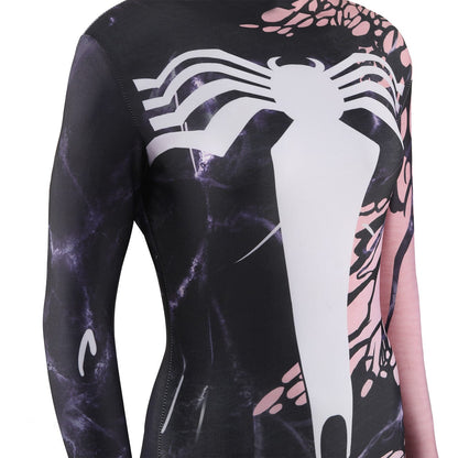 She Venom woman Jumpsuits Cosplay Costume Adult Halloween Bodysuit