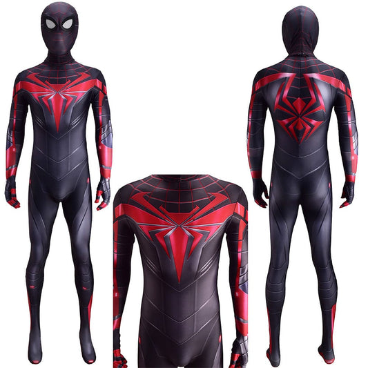 2021 Miles Morales Spider-man Jumpsuits Cosplay Costume Adult Bodysuit
