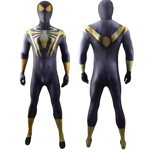 Gold Aaron Davis Iron Spider-man Jumpsuits Costume Adult Bodysuit