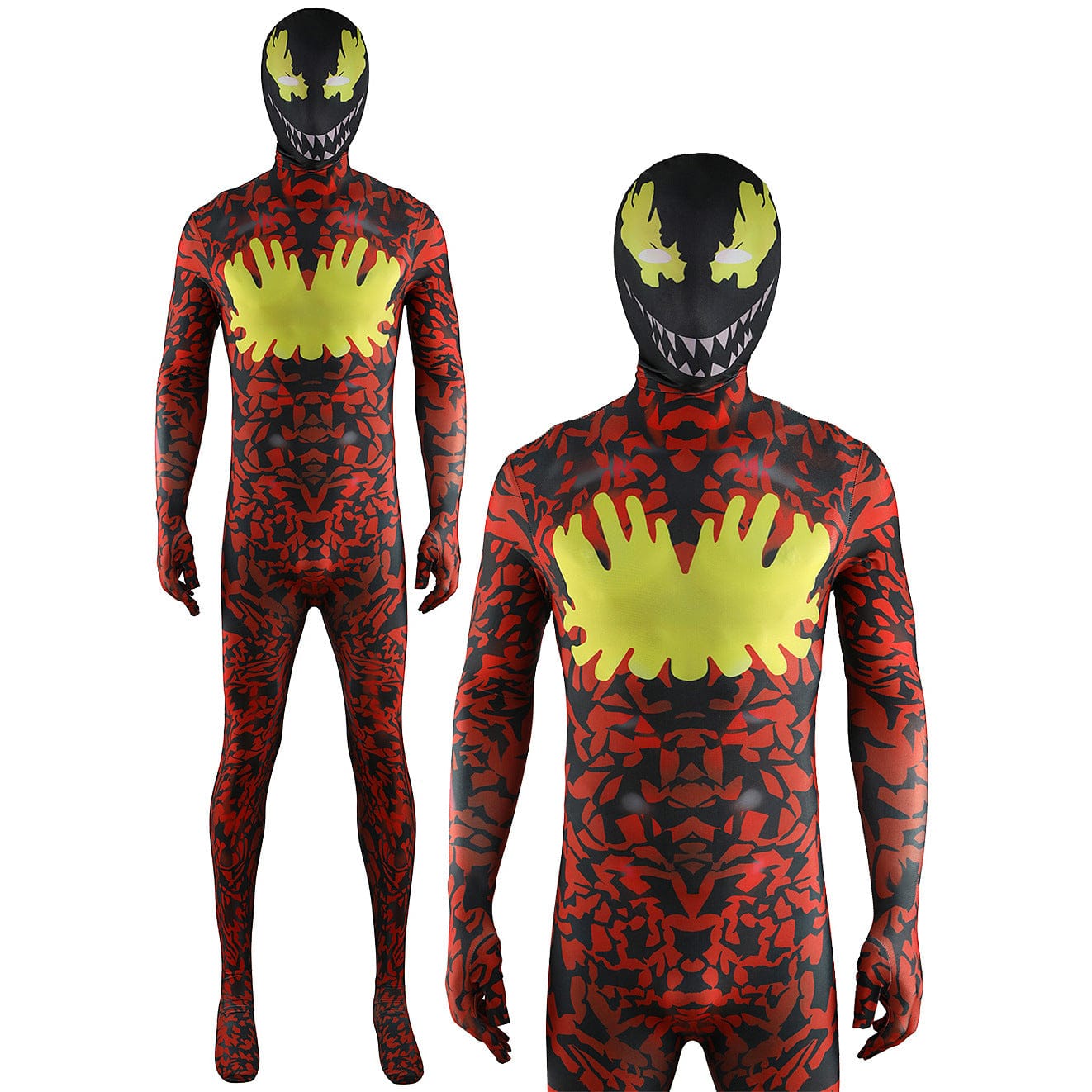 Spider-man Carnage Suit Jumpsuits Costume Adult Halloween Bodysuit