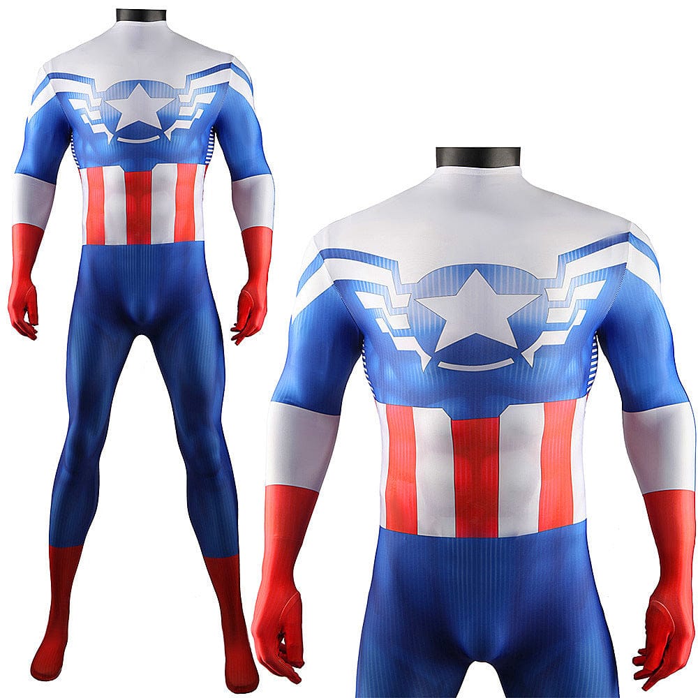 Falcon Winter Soldier Captain America Jumpsuits Costume Adult Bodysuit