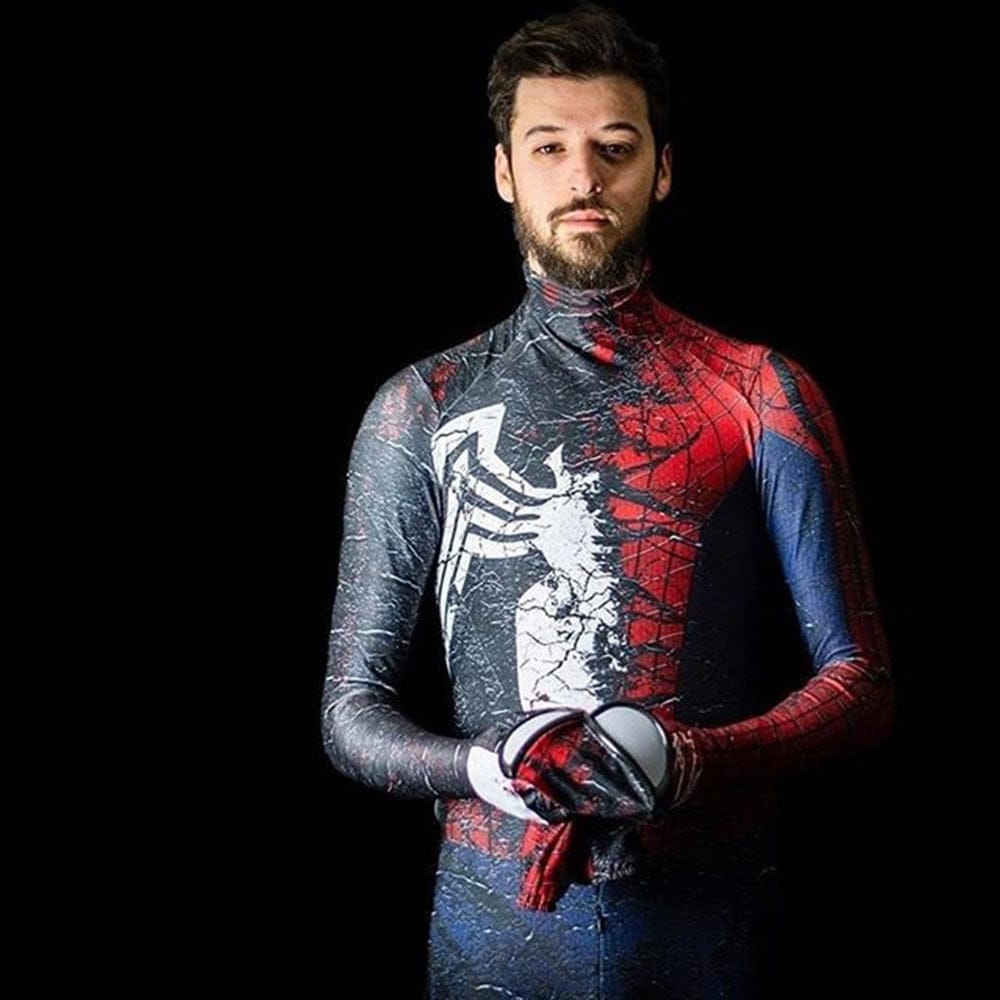 The Amazing Spider-man 2 Venom Jumpsuits Cosplay Costume Adult Bodysuit