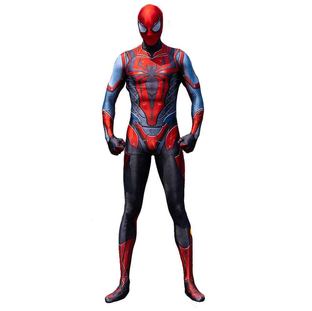 PS4 Scarlet Spider armor Spider man Jumpsuits Costume Adult Bodysuit