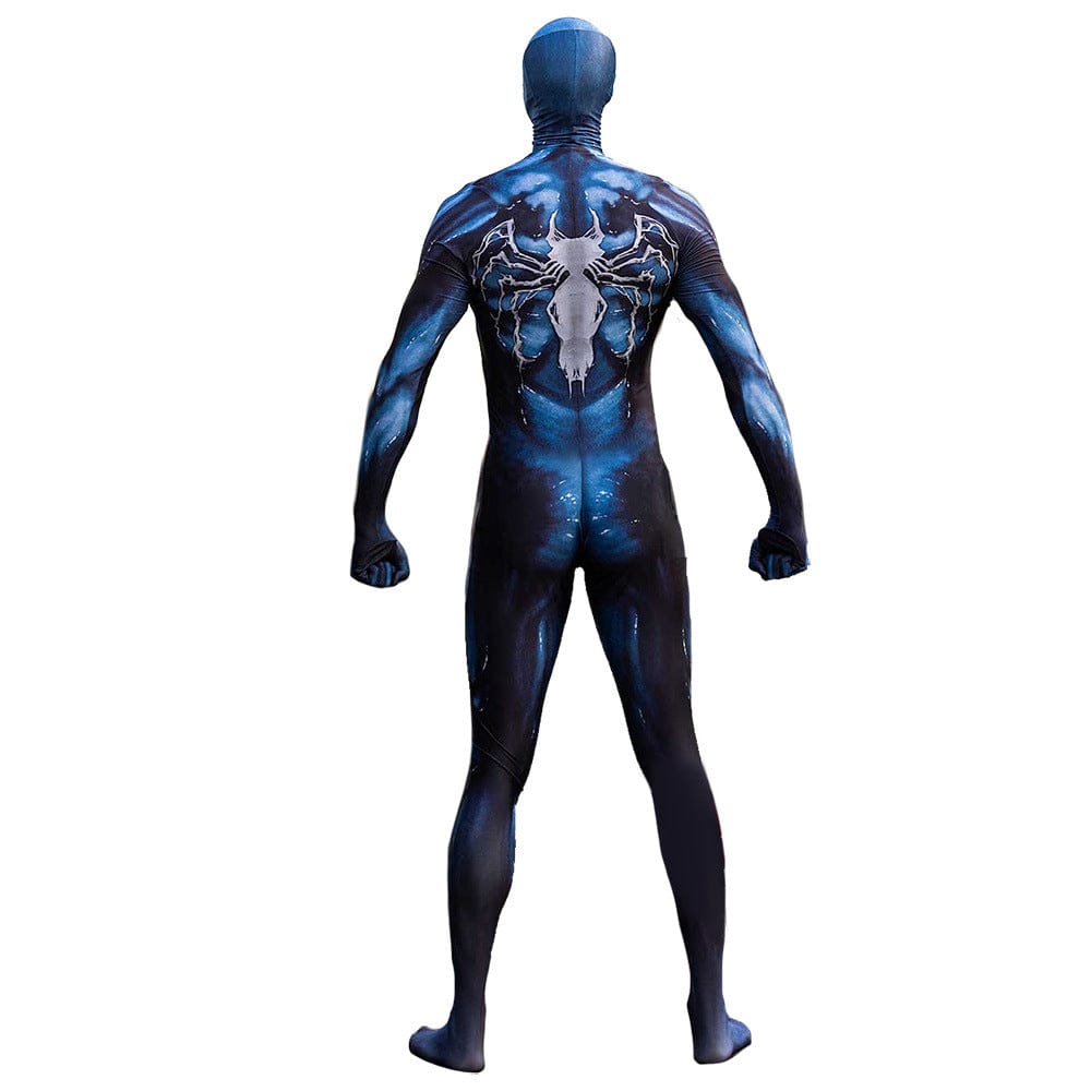 Symbiote Venom Spider man Blue Jumpsuits Costume Adult Bodysuit