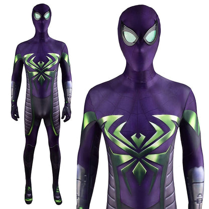 Spider-Man Miles Morales Purple Reign Jumpsuits Costume Adult Bodysuit