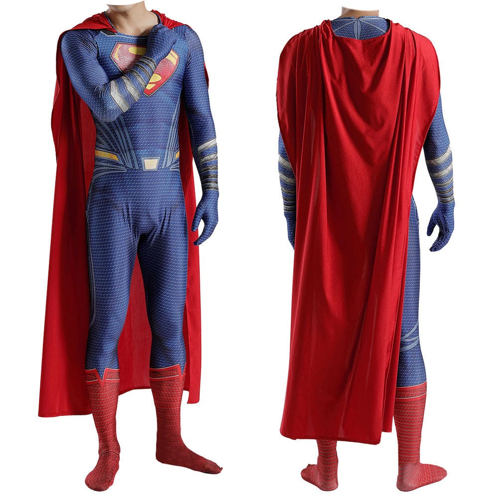 Man of Steel 2 Superman Clark Kent Jumpsuits Costume Adult Bodysuit