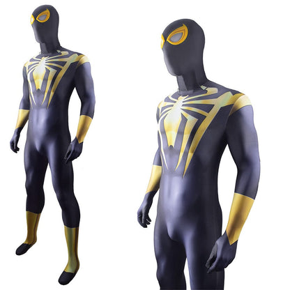 Gold Aaron Davis Iron Spider-man Jumpsuits Costume Adult Bodysuit