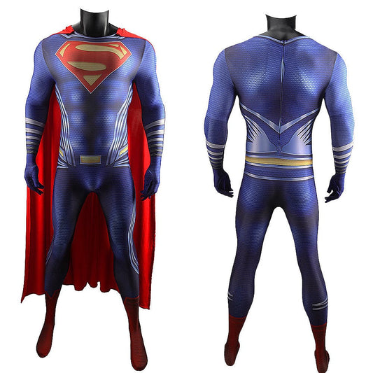 DC Man of Steel Superman Jumpsuit Costume Adult Halloween Bodysuit