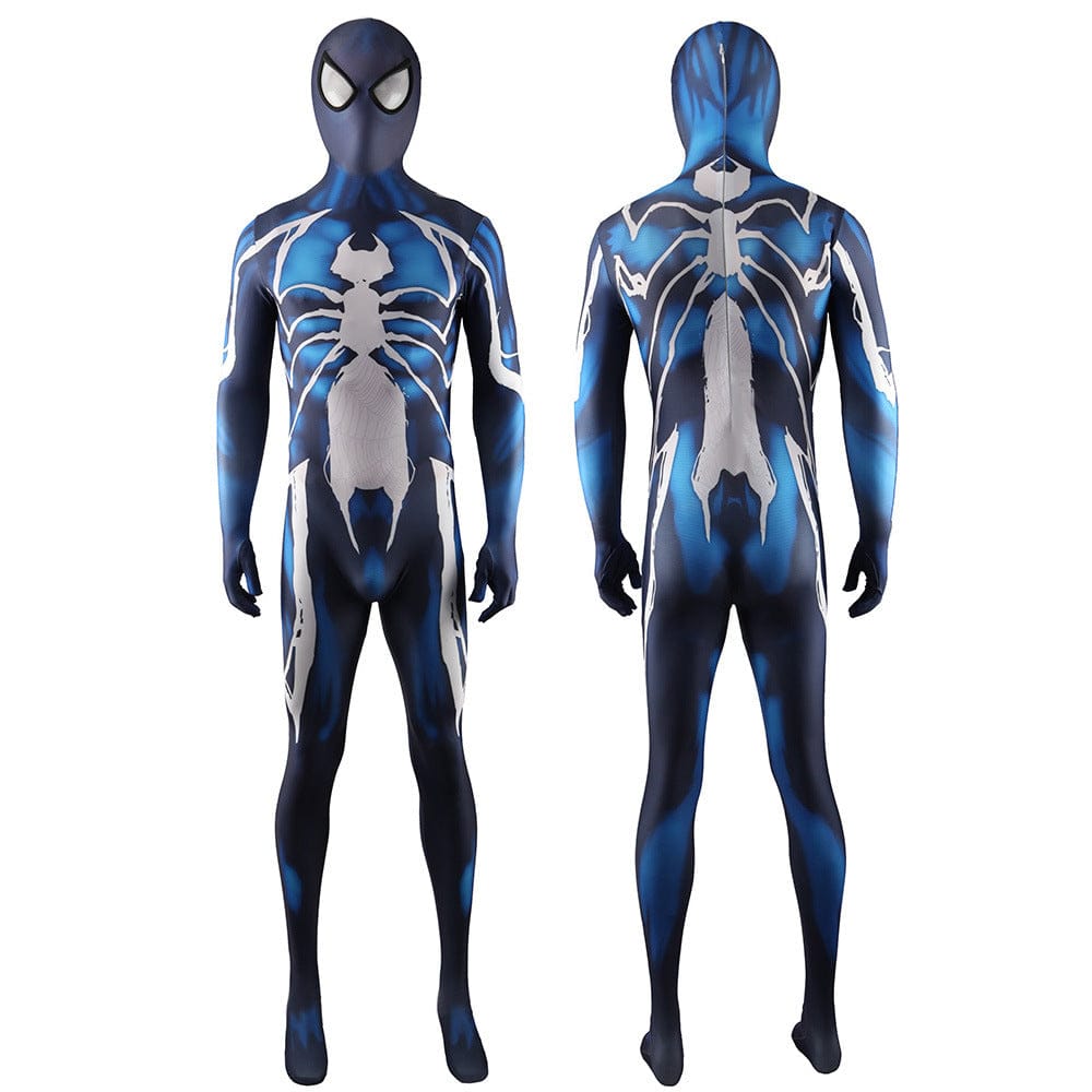Spider Man Venom Symbiote Blue Jumpsuits Costume Adult Bodysuit