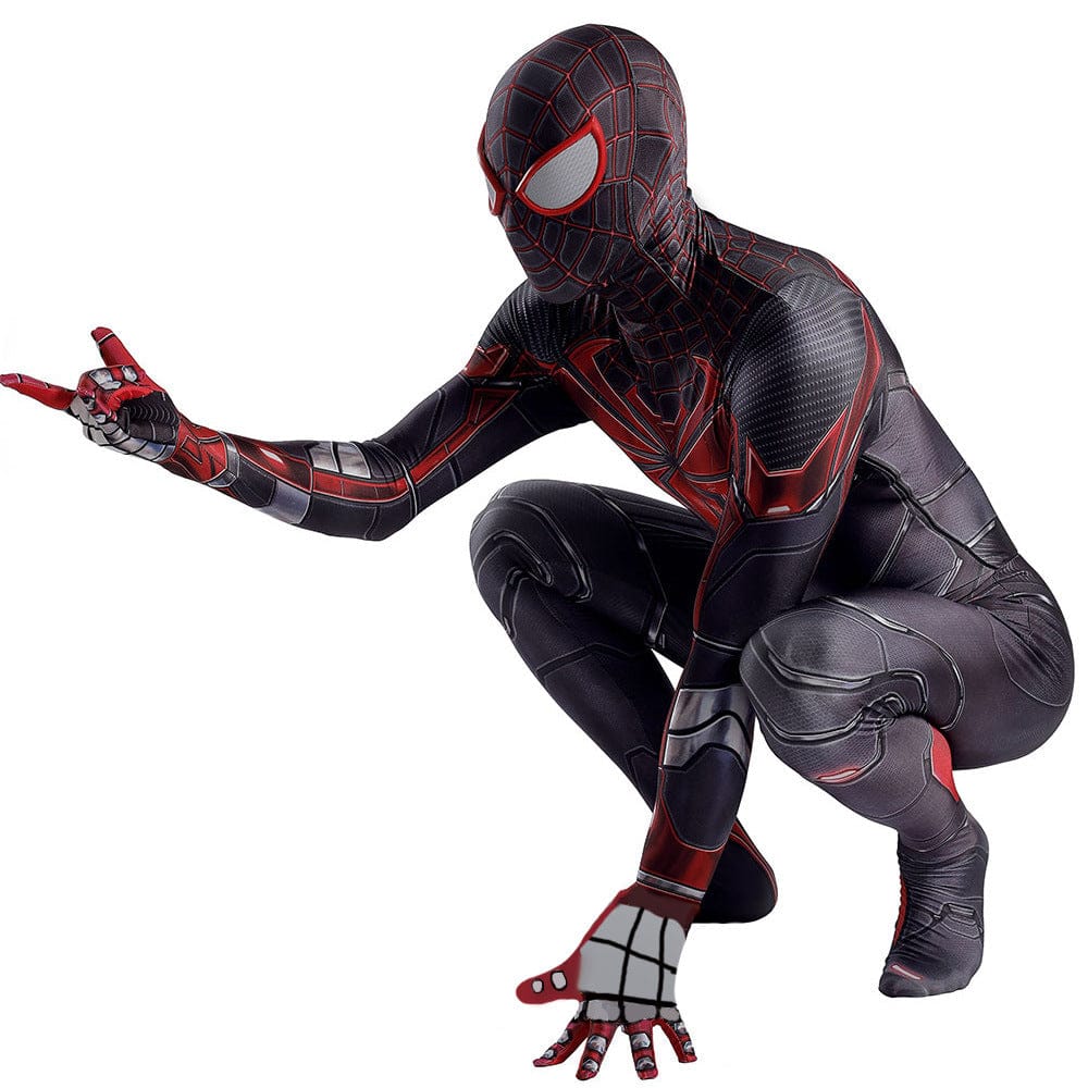 Miles Morales Spider-Man Advanced Tech Suit Jumpsuits Costume Adult Bodysuit