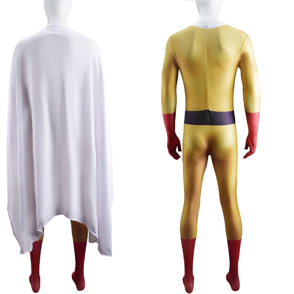 One Punch Man Saitama Jumpsuits Cosplay Costume Adult Bodysuit