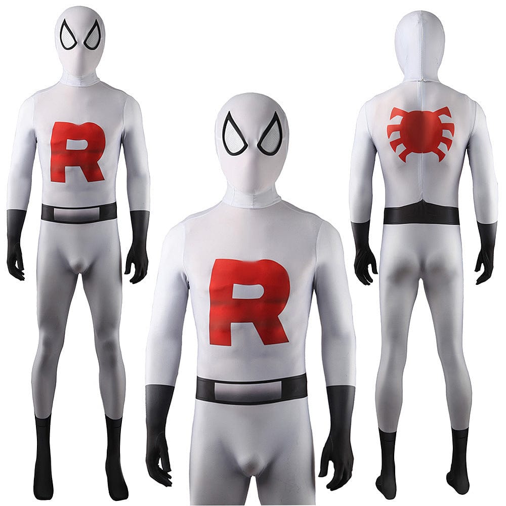 Team Rocket Spider-Man Jumpsuits Costume Adult Halloween Bodysuit