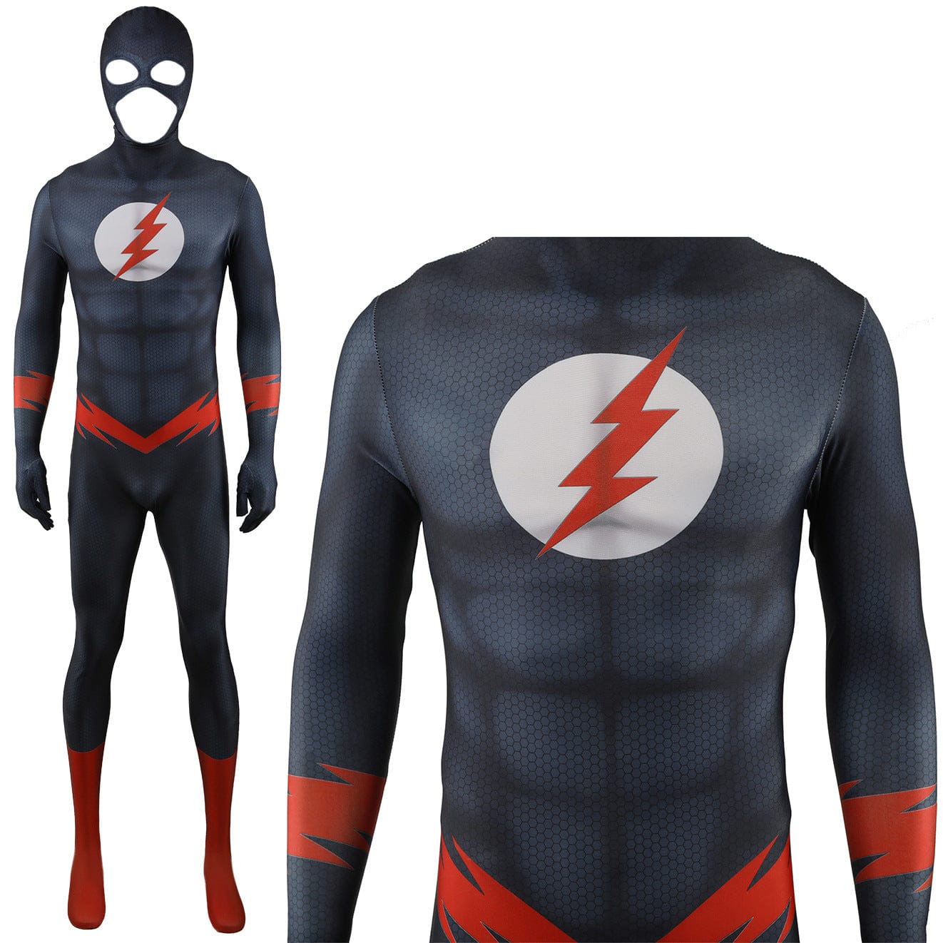 The Flash Barry Allen Jumpsuits Cosplay Costume Adult Halloween Bodysuit