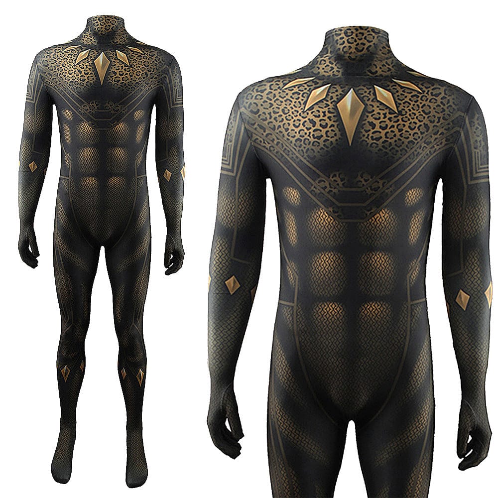 Black Panther Erik Killmonger Jumpsuits Costume Adult Halloween Bodysuit