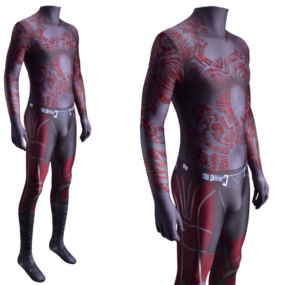 Guardians of Galaxy GOTG Drax the Destroyer Jumpsuits Costume Adult Bodysuit