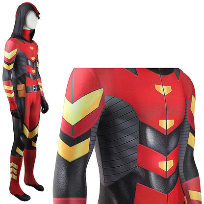 Red Arrow Arsenal Jumpsuits Cosplay Costume Adult Halloween Bodysuit