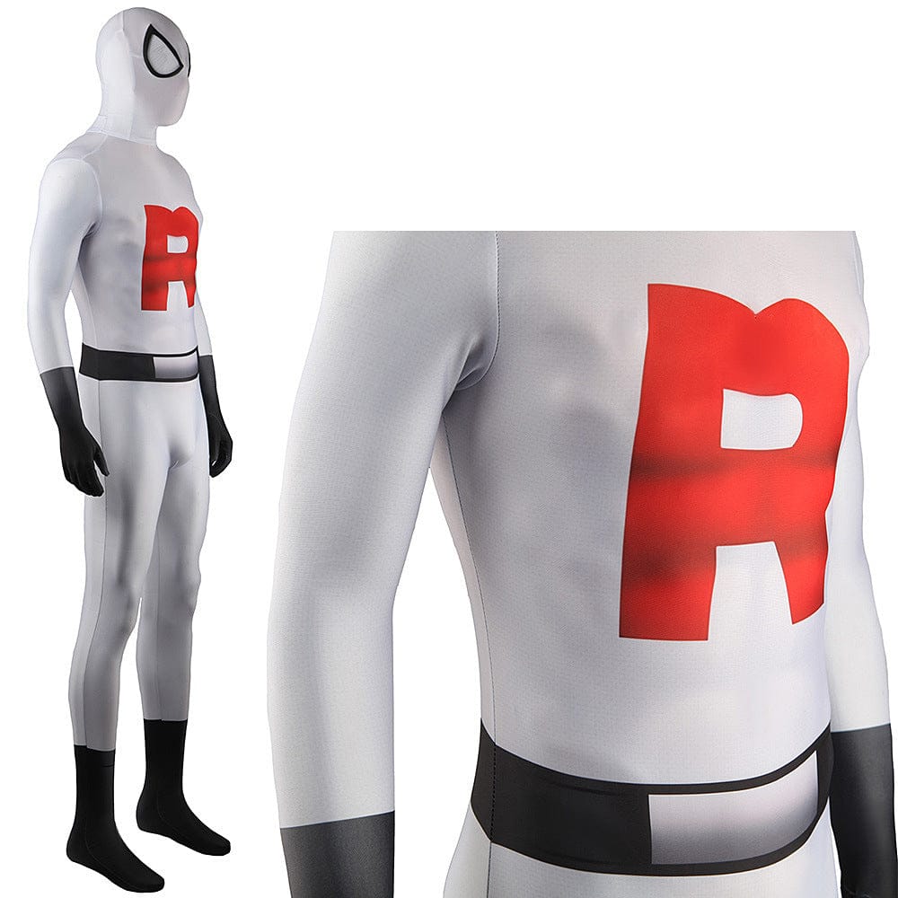 Team Rocket Spider-Man Jumpsuits Costume Adult Halloween Bodysuit