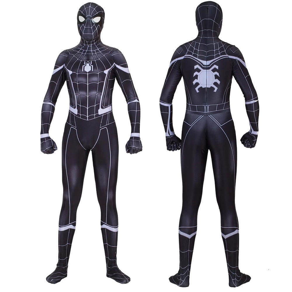 Black Spider man Homecoming Jumpsuits Cosplay Costume Adult Bodysuit