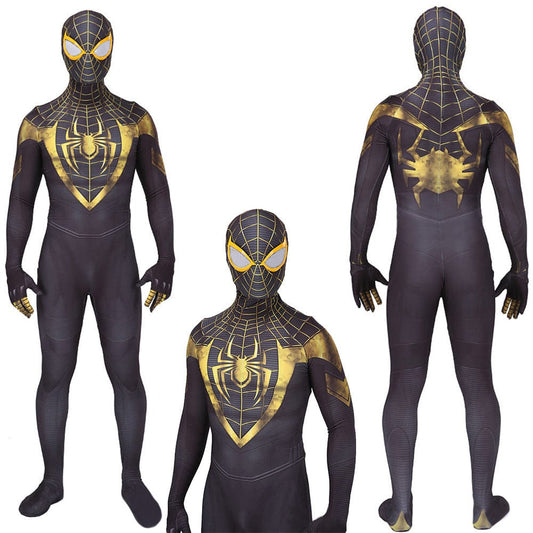 PS5 Miles Morales Spider Mans Uptown Pride Suit Jumpsuits Adult Costume