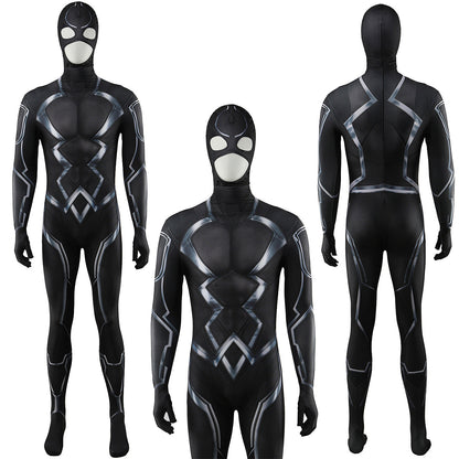 Black Bolt Blackagar Boltagon Jumpsuits Costume Adult Halloween Bodysuit