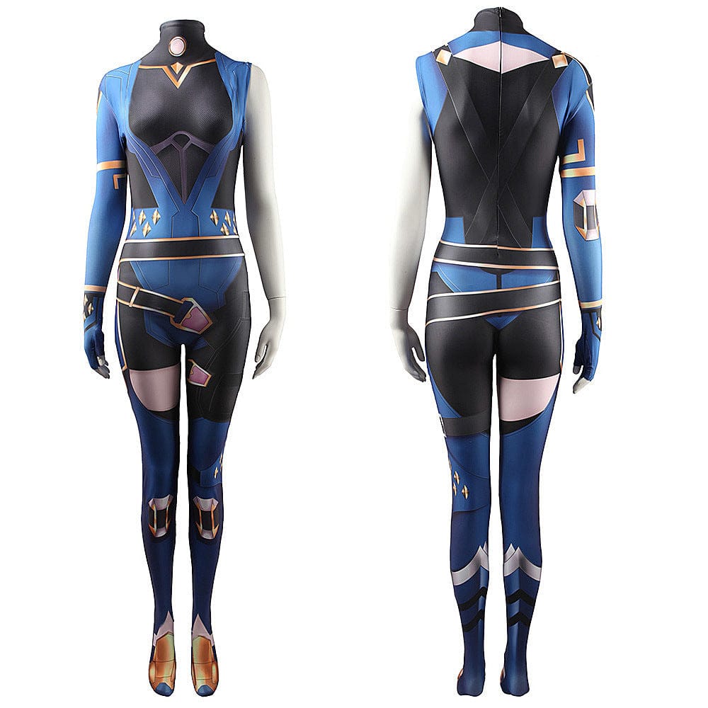 Game Valorant Reyna Jumpsuits Cosplay Costume Adult Halloween Bodysuit