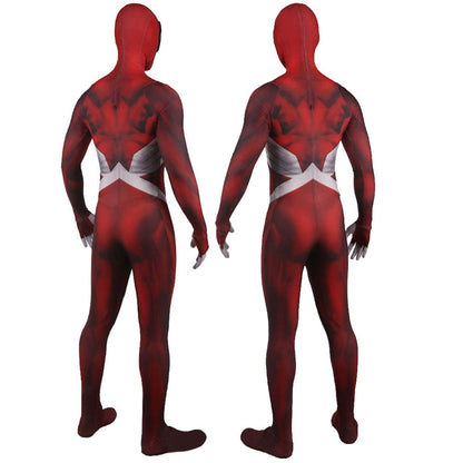 Red Venom Spider man Jumpsuits Costume Adult Halloween Bodysuit