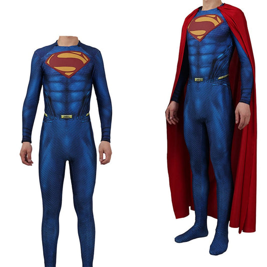 Superman Man of Steel Jumpsuits Costume Adult Halloween Bodysuit