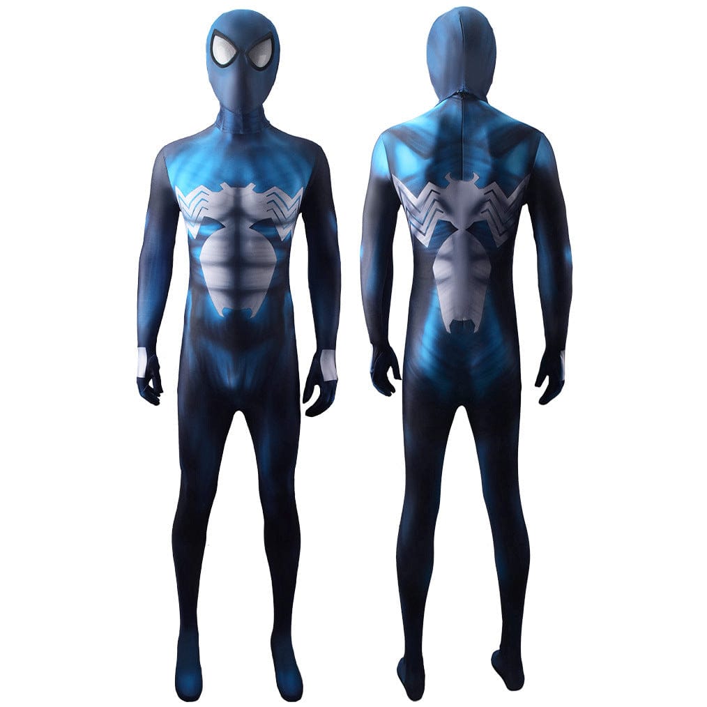 Venom Spider Man Symbiote Blue Jumpsuits Costume Adult Bodysuit