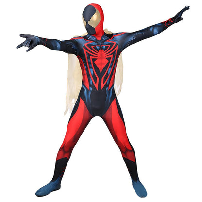 Unlimited Spider Man Jumpsuits with Cloak Costume Adult Bodysuit