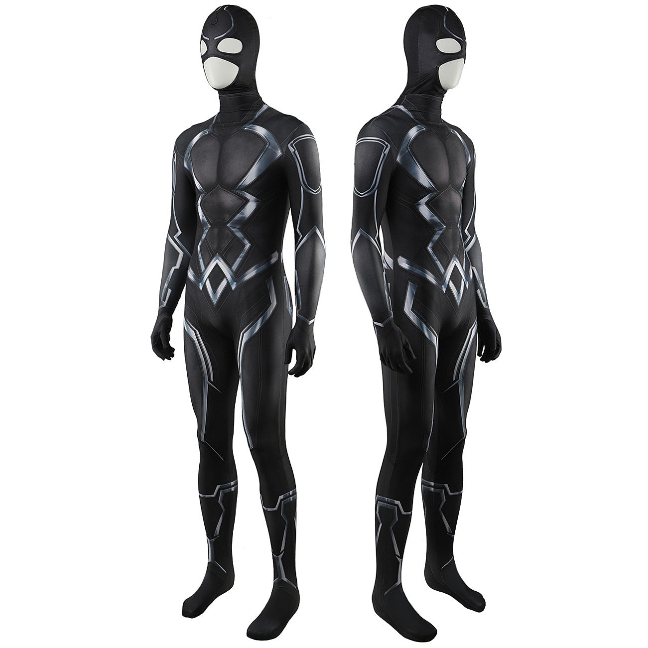 Black Bolt Blackagar Boltagon Jumpsuits Costume Adult Halloween Bodysuit