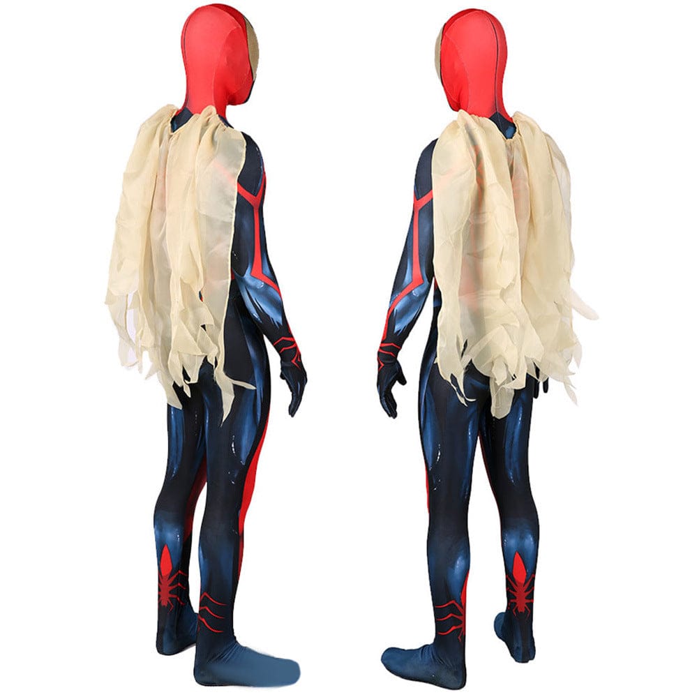 Unlimited Spider Man Jumpsuits with Cloak Costume Adult Bodysuit