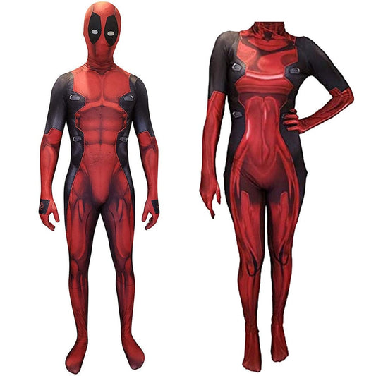 Deadpool Wade Winston Wilson Jumpsuits Costume Adult Halloween Bodysuit