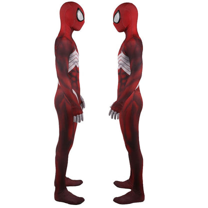 Red Venom Spider man Jumpsuits Costume Adult Halloween Bodysuit
